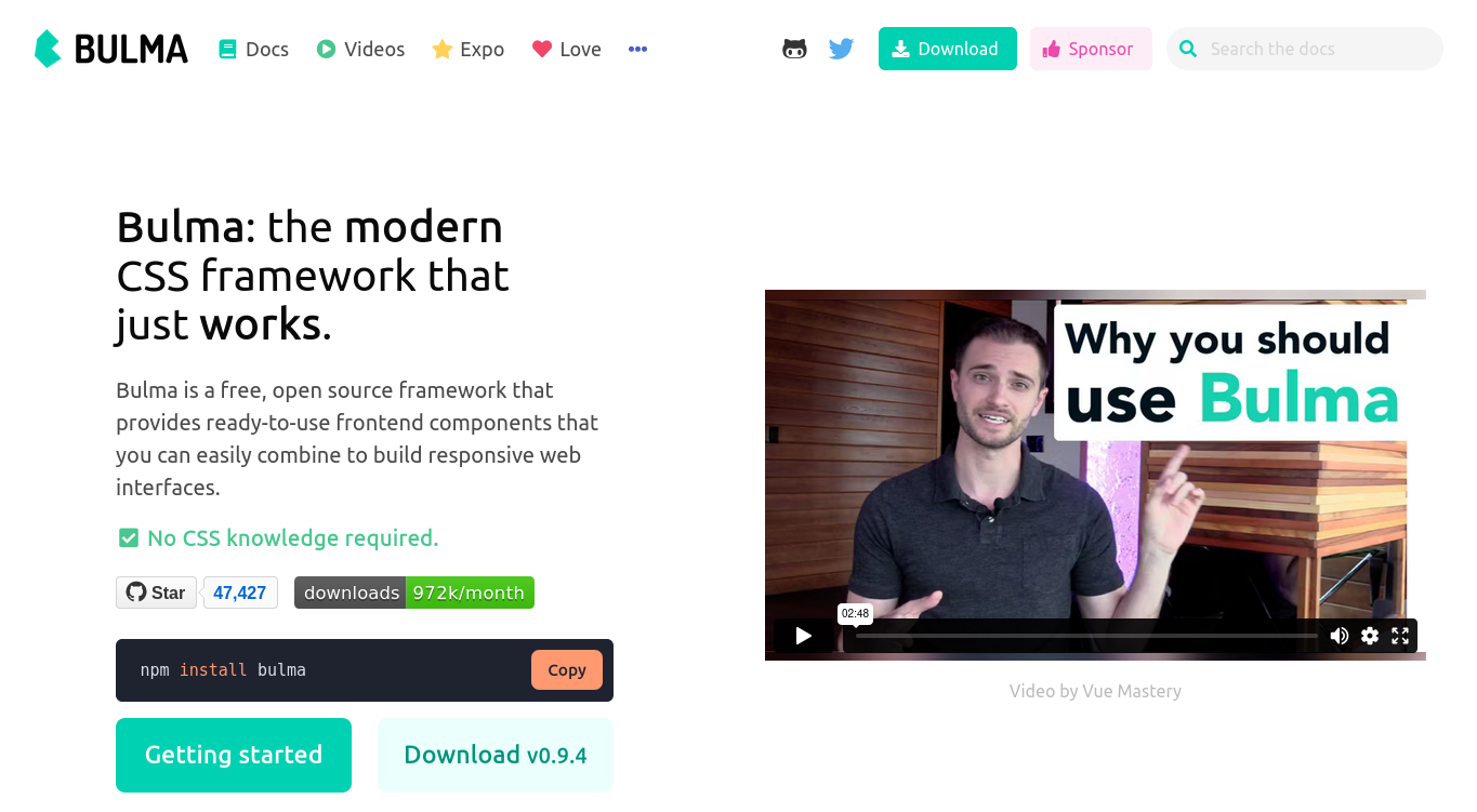Best CSS Frameworks Recommendations - Bulma