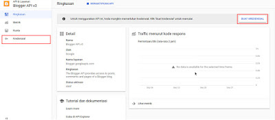 Blogger API v3 creating credentials