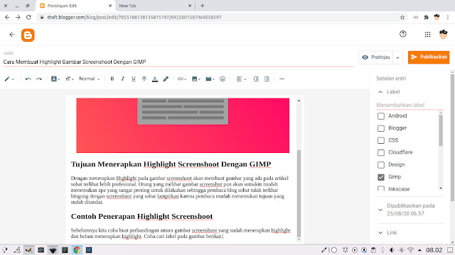 How to Highlight Screenshot Images With GIMP