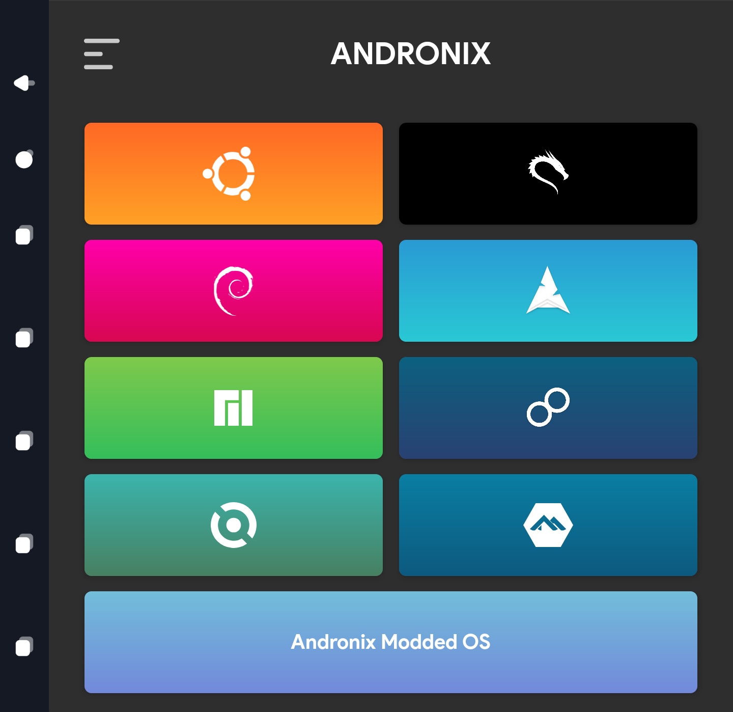 Andronix initial display - How to Install Linux Distro on Android