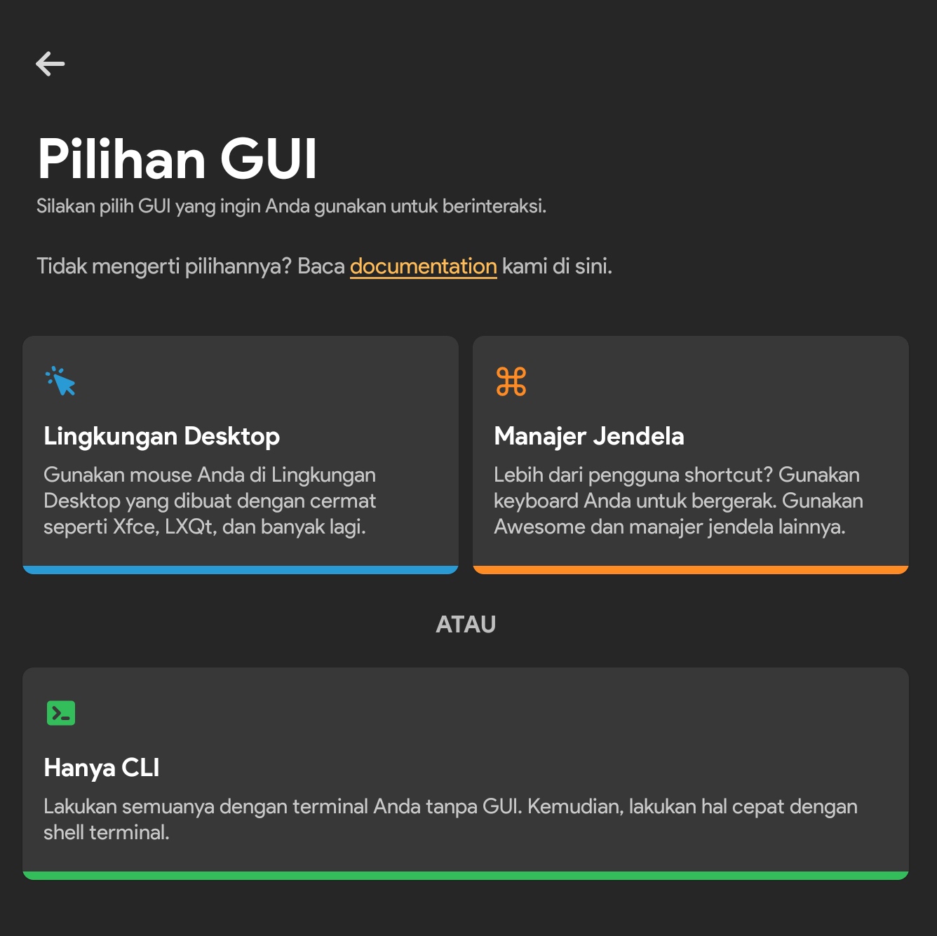Select Desktop Environment - How to Install Linux Distro on Android