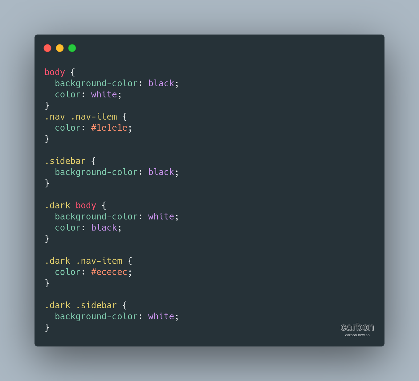CSS No variables 