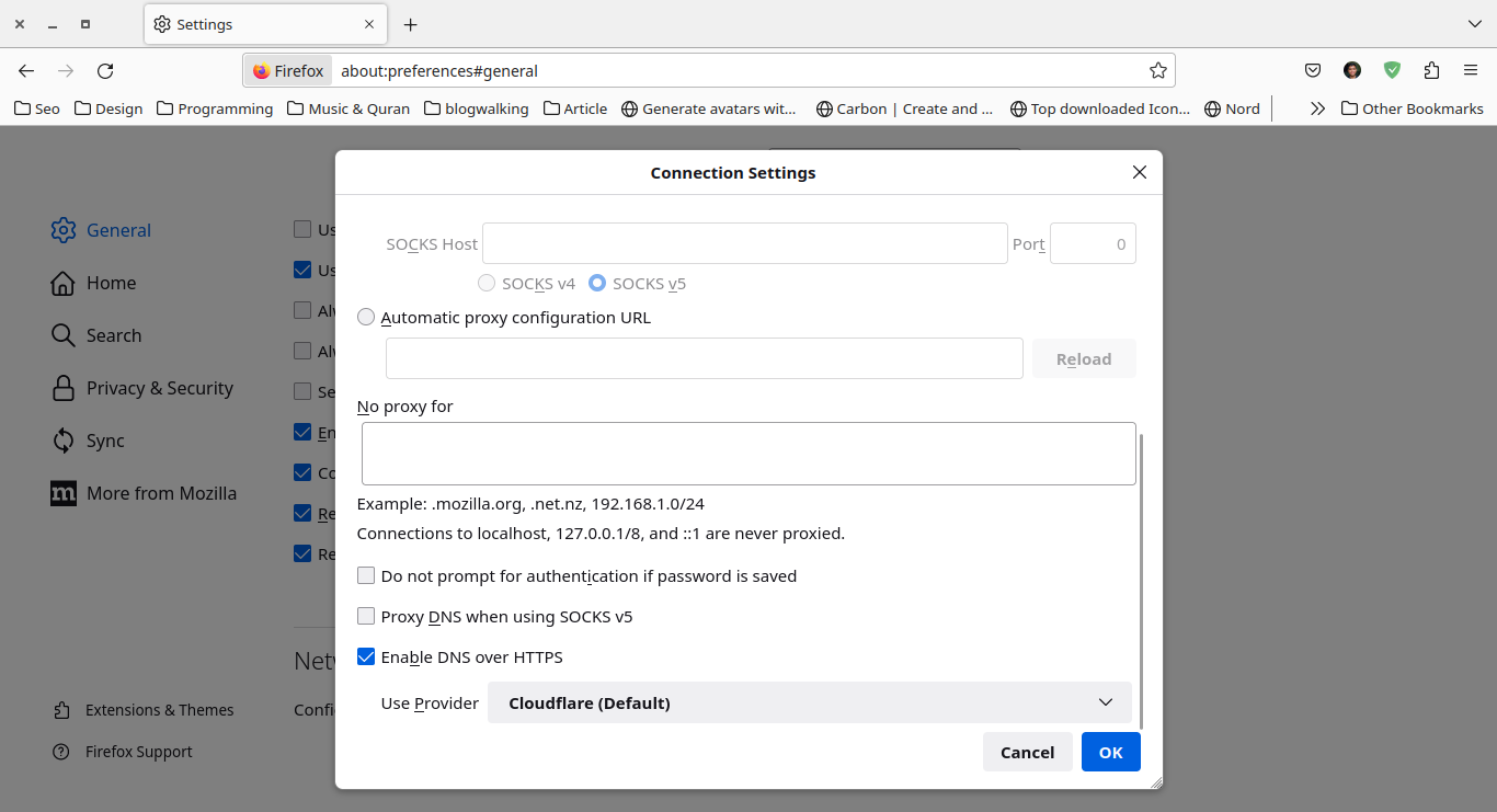 Firefox DNS Setting
