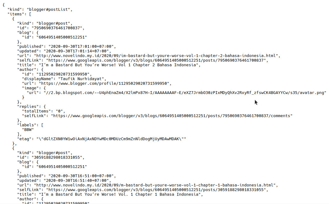 Understanding Blogger API v3